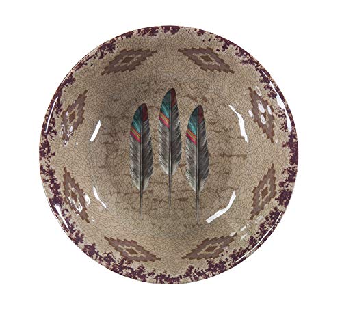 Tossed Feather 14 Piece Melamine Plastic Dinnerware Set (14 Piece / Tossed Feather)