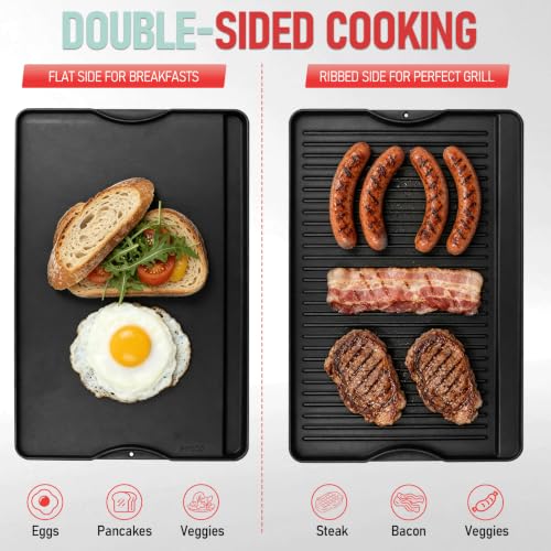 24" X 16" Reversible Cast Iron Griddle for Camp Chef (24" x 16" x 1")