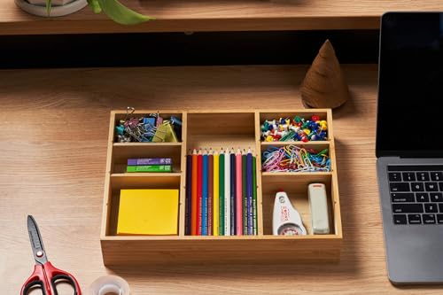 Bamboo Desk Drawer Organizer (12"x9")