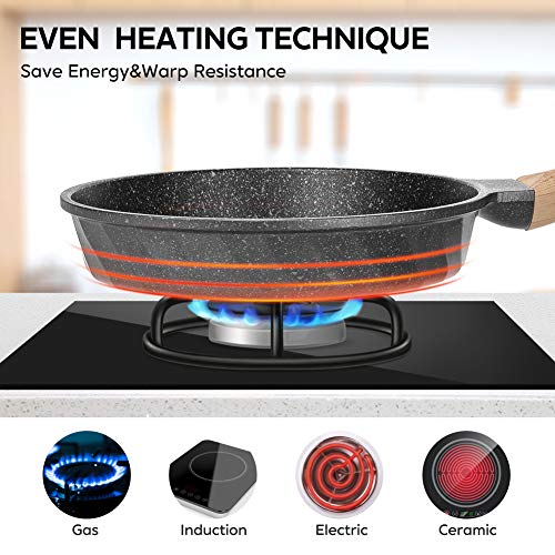 Frying Pans Nonstick (3 PCS - 8inch&9.5inch&11inch)