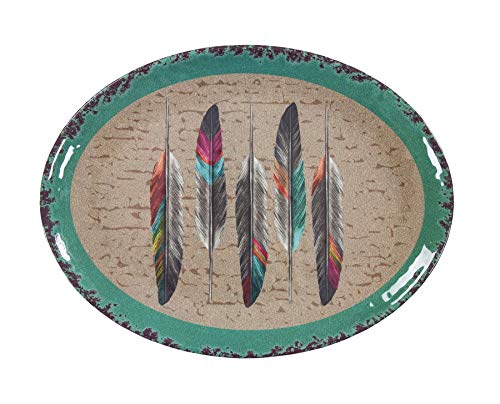 Tossed Feather 14 Piece Melamine Plastic Dinnerware Set (14 Piece / Tossed Feather)