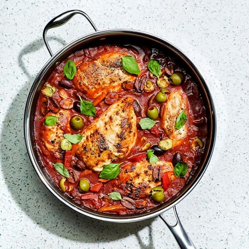 5.5 Qt Hybrid Nonstick Deep Sauté Frying Pan & Lid (5.5-Quart)