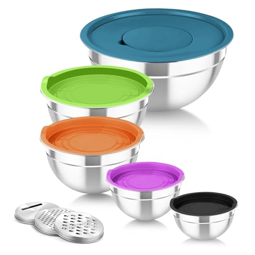 Mixing Bowls with Lids (Multicolor)
