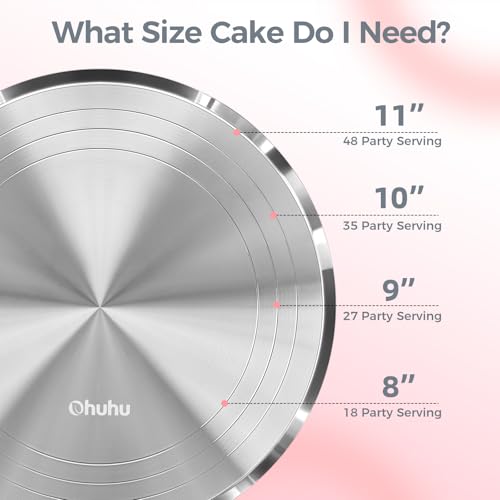Cake Stand Aluminium 12''Cake Turntable Decorating Bakery Supplies (Pink / Single 12 inch)
