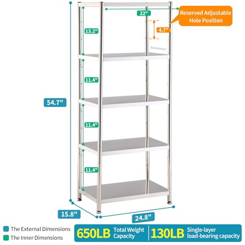 Stainless Steel Shelf (24.8*15.8-5T(No Guardrails))