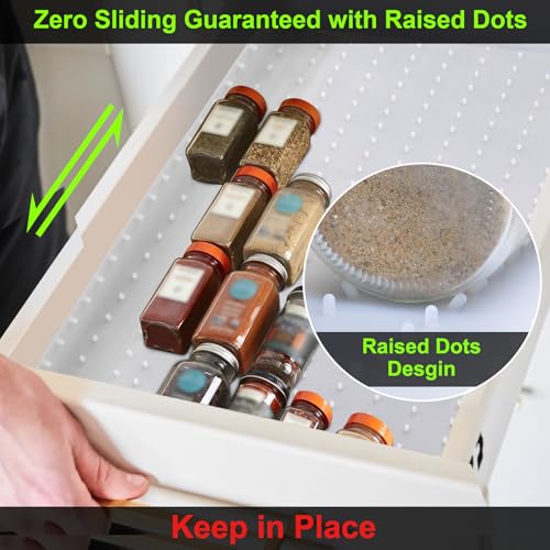 Spice Drawer Organizer Insert (1Pack-19" x 12.9" / White)