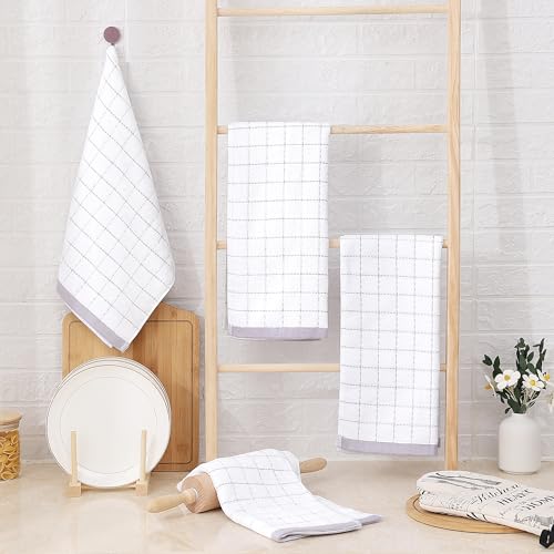 100% Cotton Terry Kitchen Towels (White / 13 X 28 - 6 Pack)