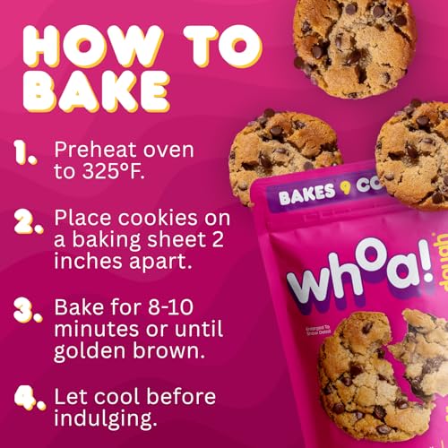 Whoa Dough Ready to Bake Cookie Dough Chocolate Chip (6.9 Ounce (Pack of 6))