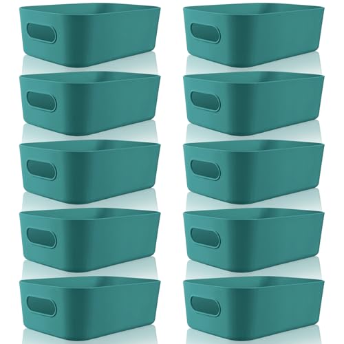 Green Plastic Storage Bins (Green / 8 x 5.7 x 3 in)