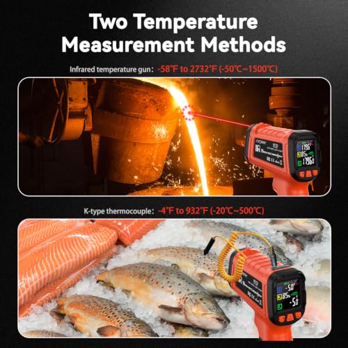 Infrared Thermometer Temperature Gun 2732°F 50 (-58°F to 2732°F/-4°F to 932°F)