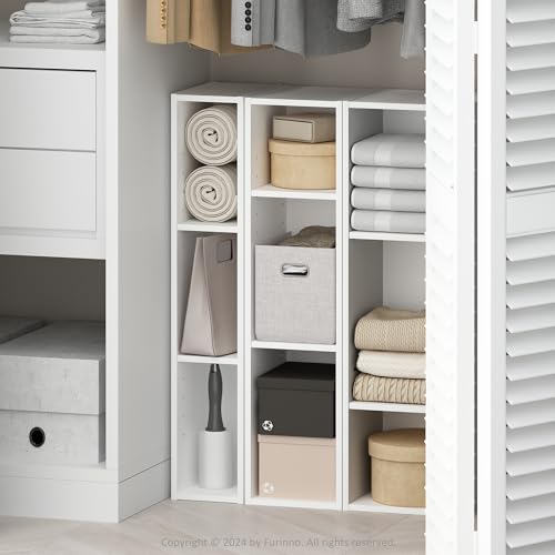 Reed 3 Tier Closet Organizers and Storage (White / 3-Tier; 9.8" W)