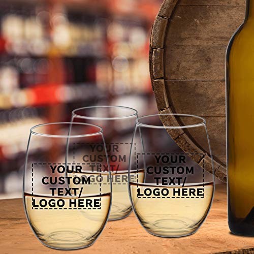 10 ARC Stemless Wine Glasses Set (- Custom - Clear / 10 glasses)