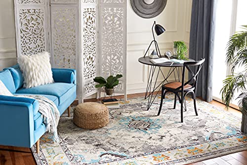 Monaco Area Rug 11x15 (11' x 15' (Rectangular) / Grey/Light Blue)