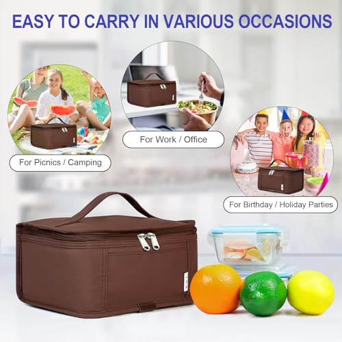 NOL Small Lunch Bag Mini Lunch Box Insulated Lunch Bag for Men (Coffee / Medium(5 Liters))