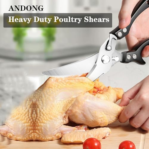 Heavy Duty Kitchen Scissors (Black Grey)