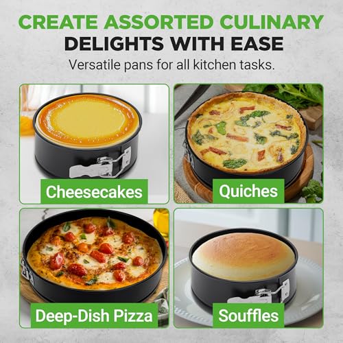 3 Piece Nonstick Springform Pan Set (Set of 3)
