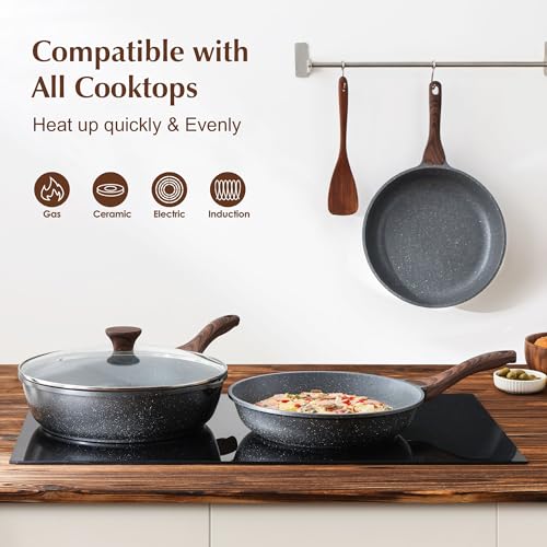 Nonstick Frying Pan Skillet (11 Inch / Gray)