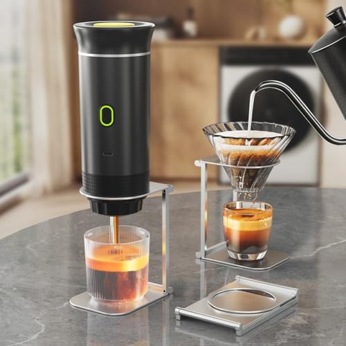 Coffee Drip Holder with Base Coffee Dripper Stand Coffee Filter Holder Portable Espresso Tool for Outdoor Travel Camping (12.3x9.5x7.7cm)