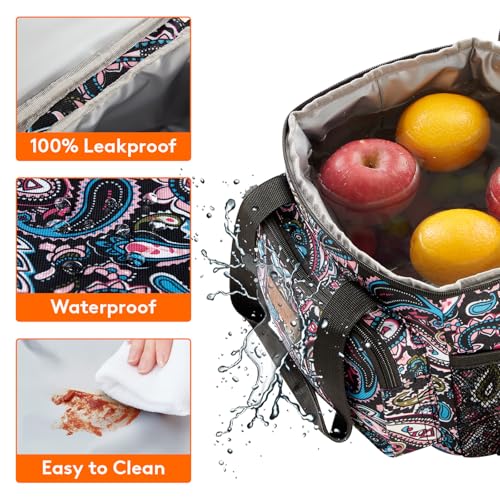 Insulated Lunch Box for Men (Paisley / Medium(9L))