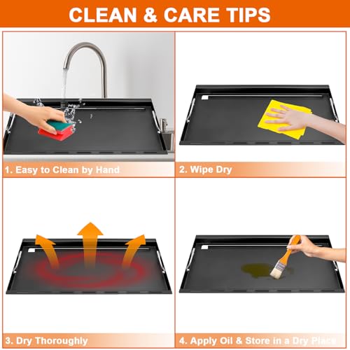 Full Size Griddle Inserts for Weber Genesis II 400 Series Gas Grills (GE400 / 32.6"x18.7")