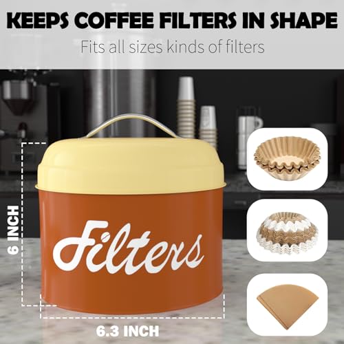 Brown Basket Coffee Filter Holder with Lid (Brown)