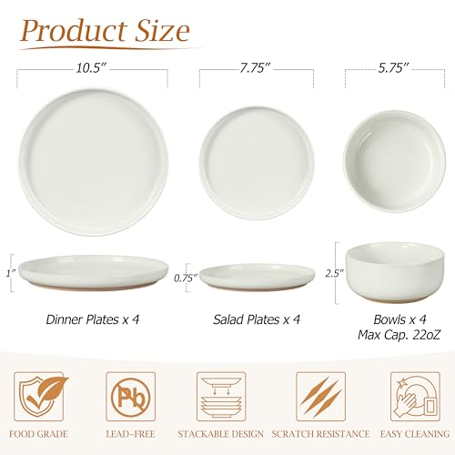 Dinnerware Sets (Cloud White)