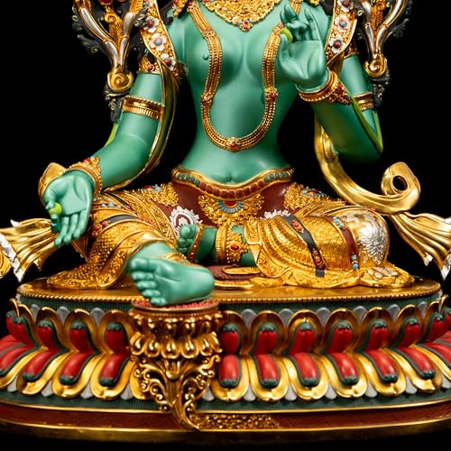 Green Tara Buddha Statue for Zen Decor Indoor (Green Tara / 10.62in)