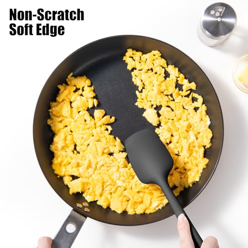 600°F Heat Resistant Silicone Spatula Scrapers (Set of 4 / Multicolor 6)