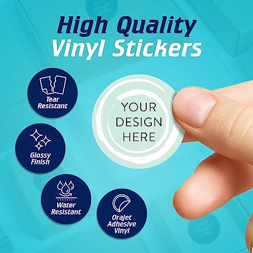 100 Custom Vinyl Stickers (Mint / 1.5x1.5)