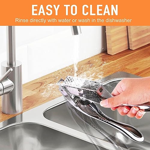 Garlic press and slicer 2 in 1 (Pearl White)