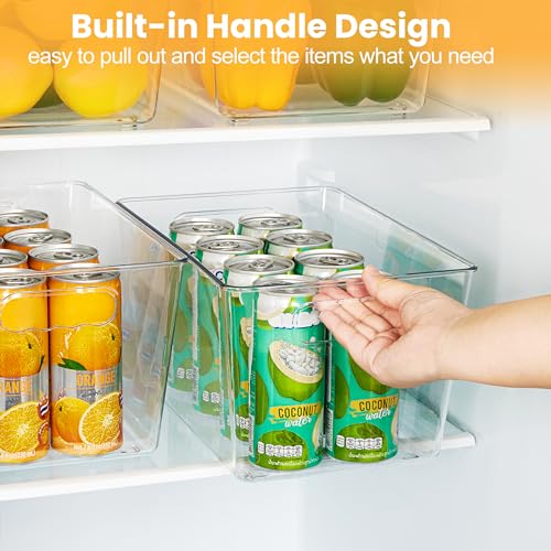8 Pack Clear Storage Bins (L(11.2"L x 7.5"W x 6"H))