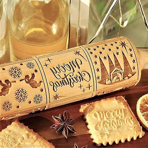 Christmas Rolling Pin (9 Grilles Jesus)