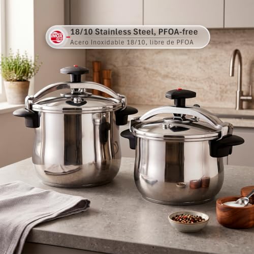 Star Belly 6.3 Qt Stainless Steel Pressure Cooker (6.3 Quarts)