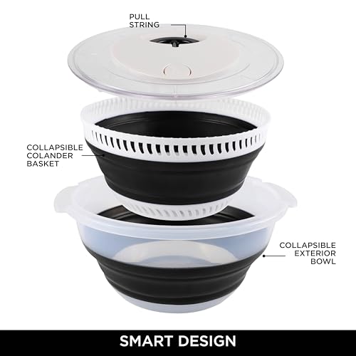 Collapsible Salad Spinner (Black)