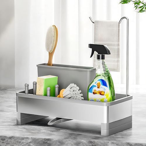 Sponge Holder for Kitchen Sink (F-gray)