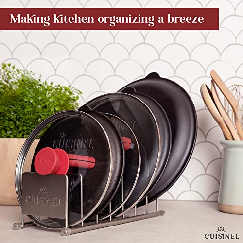Lid and Dish Organizer Rack (Satin Nickel / 2 Pack)