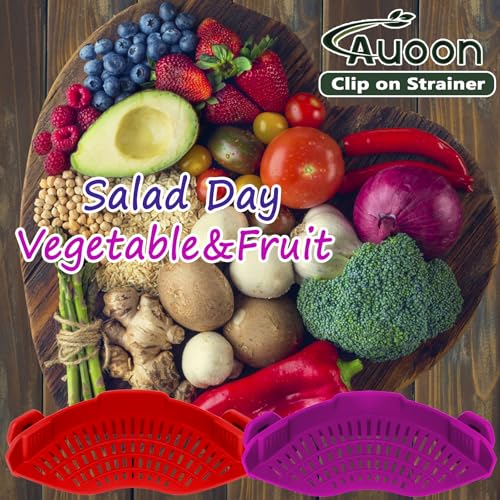 Clip On Strainer Silicone for Pots (Purple / Standard 8.86 x 3.55 in)