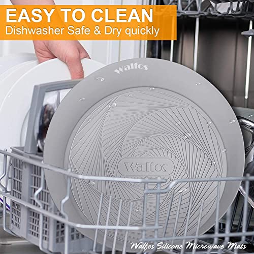 Silicone Microwave Mats (10+12in, 2 Grey Microwave Mat)