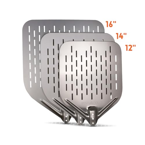 14 Inch Perforated Pizza Peel with Aluminum Handle (14 Inches)