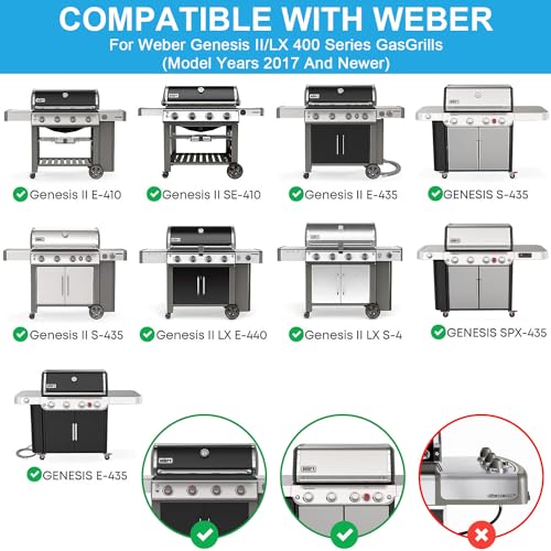 Full Size Griddle Insert for Weber Genesis II 400&LX 400 Series Gas Grills (32.6" x 18.7" x 2")