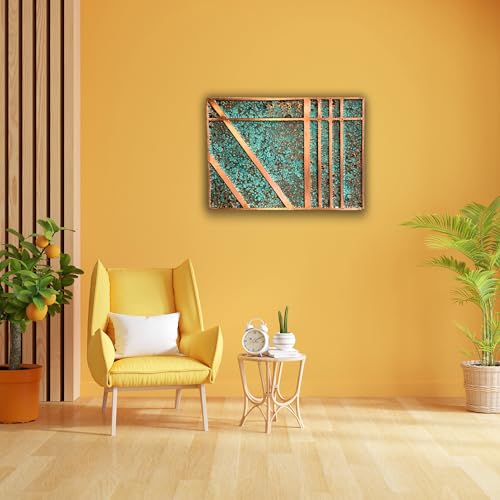 Handmade Copper Wall Art for Home (patina of modern / 9.8 x 13.8)