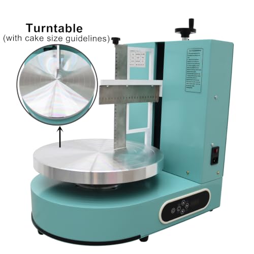 6 14" Cake Frosting Machine Smoothing Tool Stainless Steel 110V (6-14inch / green)