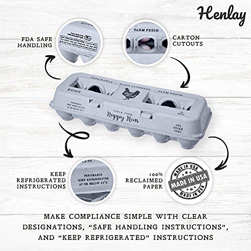 Printed Farm Fresh Egg Cartons (Locally Laid Hen / 25)