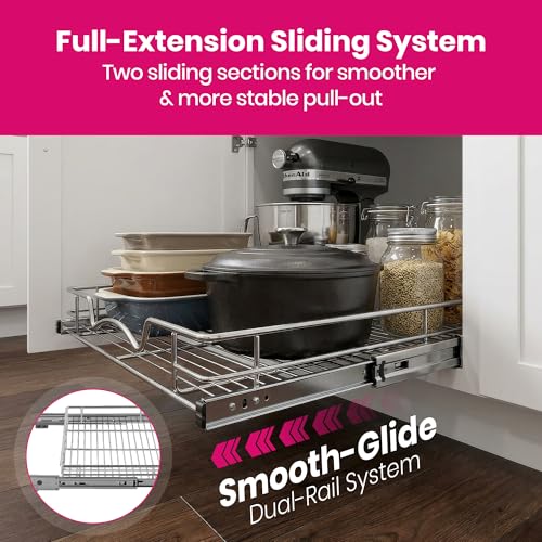 Heavy Duty Pull Out Cabinet Organizer (30"W x 21"D)