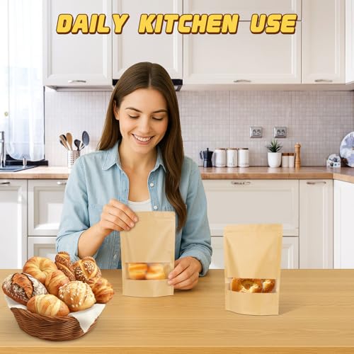 50 Pack Treat Bags (Yellow / 7.1x10.2in (18x26cm))
