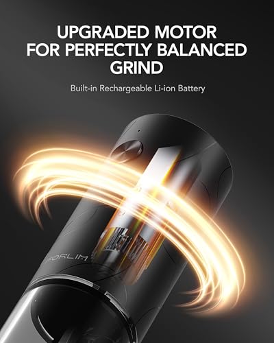 Electric Salt & Pepper Grinder Set (White & Black)