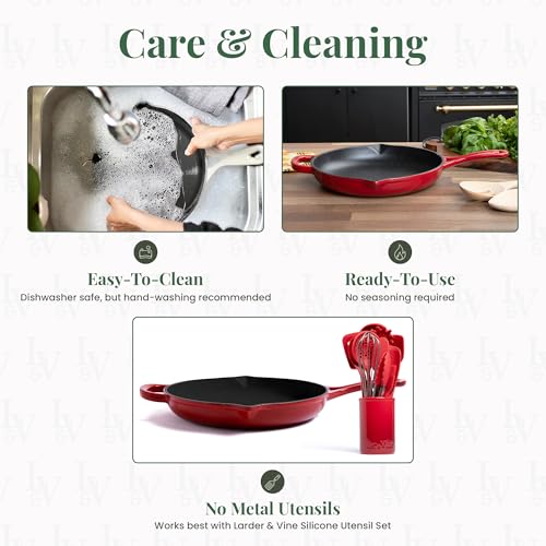 Enameled Cast Iron Skillet (Cabernet)