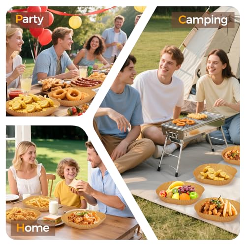 400 Pcs 8" Square Air Fryer Liners Disposable (8" Square)