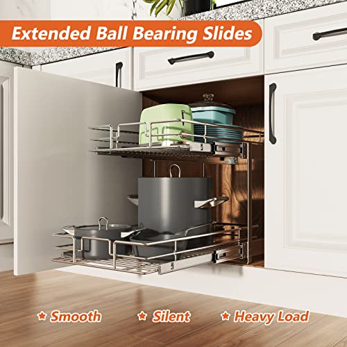 Individual Pull Out Cabinet Organizer (2 Tier / 14½"W x 21½"D)