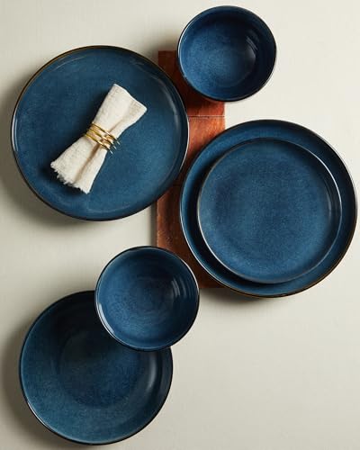 Stoneware Dinnerware Sets for 4 (Starry Blue / Set (12pcs))